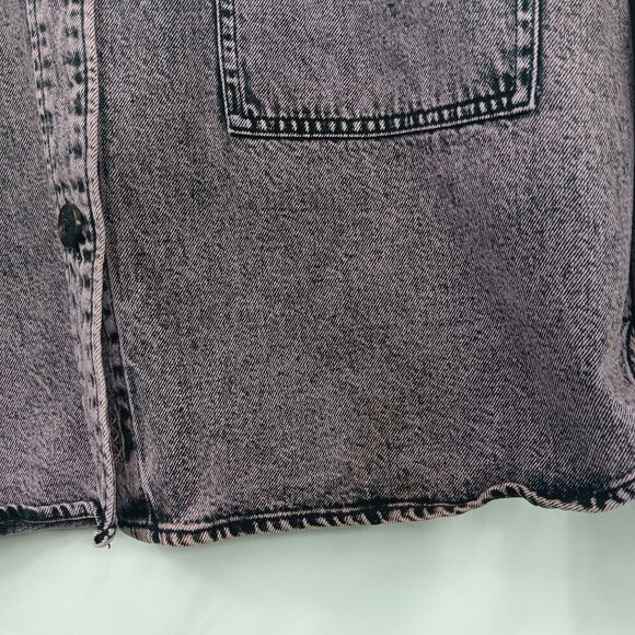 SCOTCH & SODA Jacket Womens Large Trunker Purple Oversize Shacket Shirt - Picture 5 of 6